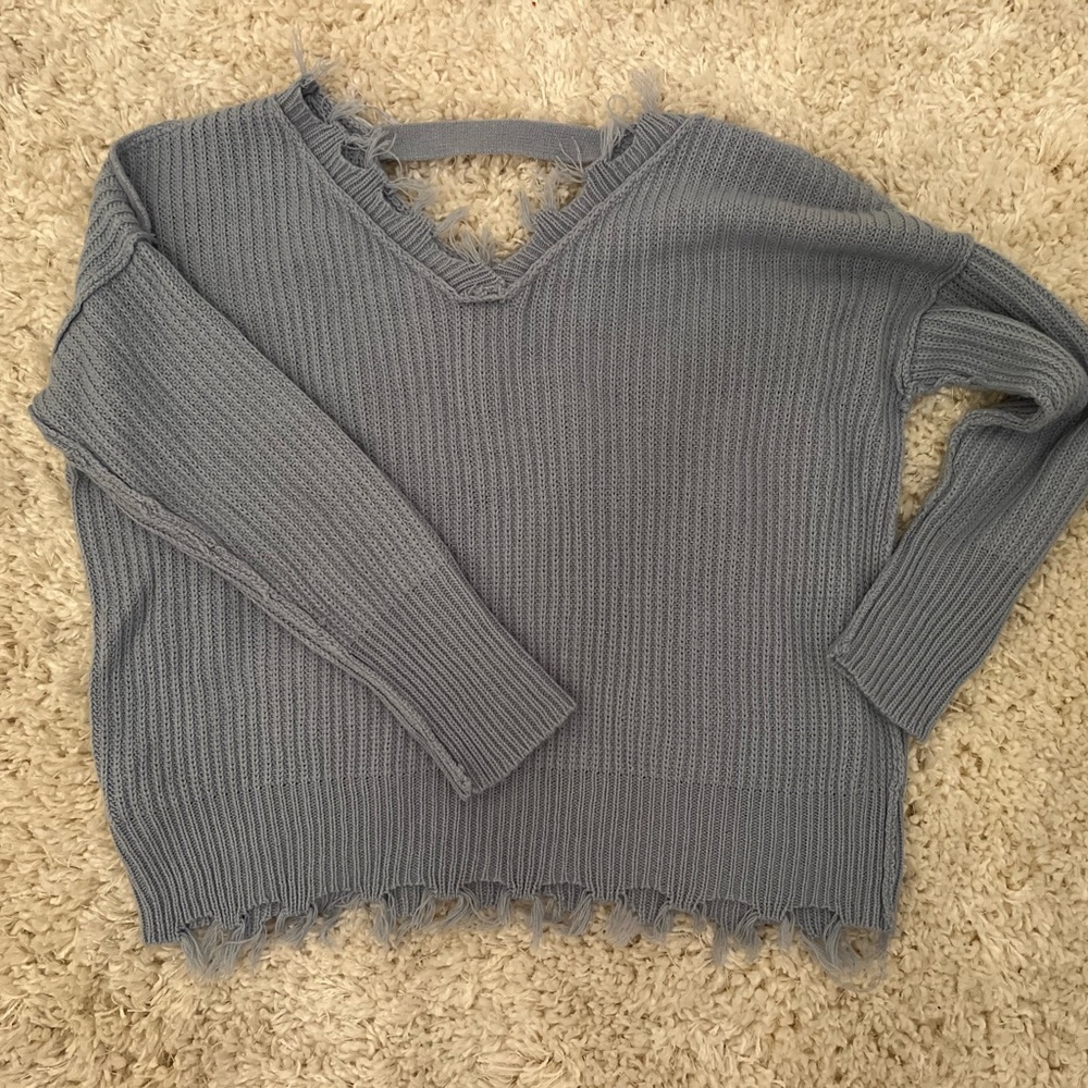 Oversized blue moon and mission sweater - size XS